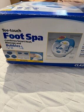 Dr. Scholl's Blue Toe-Touch Foot Spa with Bubbles & Massage